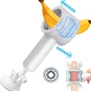 Automatischer männlicher Masturbator mit Saugnapf, Vibrationen, Rotation und 6 Bewegungsmodi, Silikoneinsatz, weiße diskrete Verpackung 2