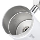 Automatischer Milchaufschäumer DEVISIB 3in1 Behälter 300 ml Leistung 500 W Heiße und kalte Milchschäume Milch erhitzen Edelstahlkanne Weiß Für Latte 7