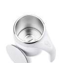 Automatisk blandande mugg med lock 400 ml uppladdningsbar rostfritt stål vit elektrisk mugg för kaffe kakao proteinshakes 3