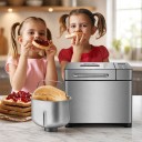 Automatisk brødbager BioloMix 19 programmer Frugt- og nødde dispenser 1 kg 650 W Rustfrit stål Sølv Til fuldkorns- og glutenfrit brød 2