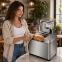 Automatisk brødbager BioloMix 19 programmer Frugt- og nødde dispenser 1 kg 650 W Rustfrit stål Sølv Til fuldkorns- og glutenfrit brød 3