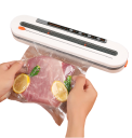 Automatisk matvakuumförseglare 51 x 42 x 45 cm Vakuumförslutare för livsmedelsförpackningar med EU-plugg 220 V Vakuumförslutare för förpackning av torra och våta livsmedel med 30 vakuumpåsar (17 x 25 cm) Vakuumförslutare för dammsugning av mat 120 kPa 80 W 2