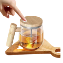 Automatisk mikkende krus med roterende propeller i bunden 400 ml batterikrus til blanding af drikke 14,5 × 10,5 × 8,8 cm til kaffe og instantdrikke 6