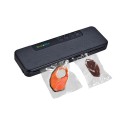 Automatisk vakuumförslutare för livsmedelsförpackningar 37 x 12 x 3,5 cm Vakuumförslutare för plastpåsar med EU-plugg 220-240 V Vakuumförslutare för förpackning av torra och våta livsmedel Vakuumförseglare med 10 påsar för dammsugning av livsmedel 60 kPa 100 W 1
