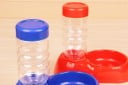 Automatisk vattendispenser för husdjur Skål med genomskinlig skruvflaska Volym 400 ml Lätt plast 24 x 12 x 6,5 cm 4