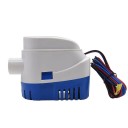 Automatiskt nedsänkt vattendrag 12V 1100GPH båtbilgepump plast vit blå för yacht motorbåt husbåt hydroplan 29 mm utgång 2