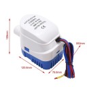Automatiskt nedsänkt vattendrag 12V 1100GPH båtbilgepump plast vit blå för yacht motorbåt husbåt hydroplan 29 mm utgång 4