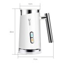 Automatizator de spumă de lapte DEVISIB 3 în 1 Capacitate 300 ml Putere 500 W Spumă caldă și rece Încălzire lapte Căniță din oțel inoxidabil Alb 8