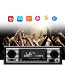 Autorádio v retro stylu s bluetoothem a dálkovým ovládáním FM rádio s 18 předvolbami Přehrávání MP3 z USB a SD karty Vstup AUX Napájení 12 V 5