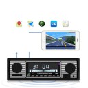 Autoradio w retro stylu z bluetooth i pilotem zdalnego sterowania FM radio z 18 stacjami presetowymi Odtwarzanie MP3 z USB i karty SD Wejście AUX 4