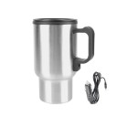 Autós melegítő bögre 12V 450 ml 65 °C Rozsdamentes acél 300 W Cigarette lighter 9 x 16 cm Utazó elektromos vízforraló 1
