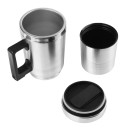 Autós melegítő bögre 12V 450 ml 65 °C Rozsdamentes acél 300 W Cigarette lighter 9 x 16 cm Utazó elektromos vízforraló 2