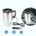 Autós melegítő bögre 12V 450 ml 65 °C Rozsdamentes acél 300 W Cigarette lighter 9 x 16 cm Utazó elektromos vízforraló 6