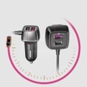 Autós töltő 4 USB porttal az első és hátsó ülésekhez Gyors töltés Quick Charge 3.0 60 W teljesítmény 1,5 m kábel Háttámlára rögzíthető klipsz 4