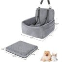 Autosedačka pre psy a mačky do 9 kg s plyšovým povrchom, bezpečnostnými popruhmi a bočnými kapsami, 45 x 45 x 20 cm, do auta na výlety 5