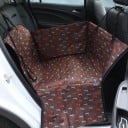 Autosedačka pro domácí zwierzaki 60 x 35 x 53 cm Beżowa z wzorem psów PVC ochronny box do auta pro psy a koty 2