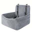 Autosedačka pro psy a kočky do 9 kg s plyšovým povrchem, bezpečnostními popruhy a bočními kapsami, 45 x 45 x 20 cm, do auta na výlety 4