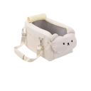 Autosedață pentru câini și pisici 43 x 25 x 22,5 cm cu centuri de siguranță și design drăguț, ideală pentru animale mici și medii 1