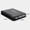 Autoverstärker Andeman AB80.4 4-Kanal 8800 W (max) 12 V 27,6 x 20,6 x 4 cm Aluminium schwarz für Lautsprecher und passiven Subwoofer im Auto 3