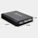 Autozesilijä Andeman AB80.4 4-kanavainen 8800 W (max) 12 V 27,6 x 20,6 x 4 cm alumiininen musta kaiuttimille ja passiiviselle subwooferille autossa 3