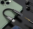 AUX adapter Lightning-ről jack 3,5 mm-re iPhone-hoz Fejhallgatók és audio kábelek csatlakoztatására Fonott kábel Alumínium ötvözetből készült 3