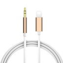 AUX καλώδιο Lightning σε 3,5mm jack για συσκευές Apple Σύνδεση του τηλεφώνου με ακουστικά ή ηχείο Συνδετήρες τύπου αρσενικού Μήκος 1 μ 4