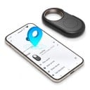 Avaimenhakija Androidille 1 kpl Google Find Hub Smart tag painikkeella ja metallirenkaalla Musta Lemmikeille, matkatavaroille ja lompakoille 2