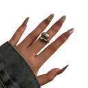 Avant-garde Jewellery Set Bracelet 6 cm Necklace 14 cm Adjustable Ring Alloy Trendy Wedding Party Women's Set 5