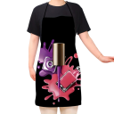 Avental 50x75 cm para adultos Sem mangas Amarração no pescoço Design unhas Proteção de vestuário Cozinhar Cozinha Cosmética Pintura Verniz de unhas 3