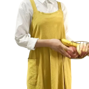 Avental de algodão e linho para mulheres com bolsos 115x60 cm Avental adorável com costas cruzadas para cozinhar, assar, pintar e jardinar 11