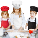 Avental de cozinha infantil 53 x 43 cm com chapéu Avental para crianças dos 3 aos 6 anos Rapazes Meninas Fantasia Brincar de cozinheiro Cozinha infantil 2