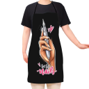 Avental para adultos 50 x 75 cm Cosmética Verniz de unhas Pintura Cozinha Criativo sem mangas Laço no pescoço Motivação unhas 3