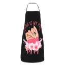 Avental para adultos 50x75 cm Sem mangas Laço no pescoço Motivo unhas Cosmética Verniz de unhas Pintura Cozinha Culinária Criativo 1