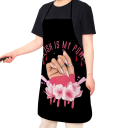 Avental para adultos 50x75 cm Sem mangas Laço no pescoço Motivo unhas Cosmética Verniz de unhas Pintura Cozinha Culinária Criativo 5