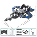 Avión RC de espuma resistente 18 cm x 25,5 cm x 5,2 cm con control remoto, luces y funciones acrobáticas para pilotos principiantes 2