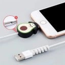 Avokádás szilikon kábelvédő Védőhüvely iPhone kábelekhez Puha műanyag Dekoráció és csatlakozó védelem 1
