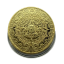 Aztec Pozłacany Kalendarz Majów Pozłacana moneta Pamiątkowa Meksykańska Piramida Moneta 4 cm 3