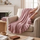 Baby Blanket 90 x 70 cm with Wavy Frill Edge on All Four Sides for Swaddling in the Pram and Covering During Sleep 3