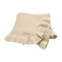 Baby Blanket for Cot 90 x 70 cm with Dense Gathered Frill Around the Entire Edge for Swaddling and Covering Baby While Sleeping 3