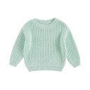 Baby Knitted Sweater for Infants Autumn and Winter Loose Top with Long Sleeves Plain Acrylic and Cotton Sweater for Girls and Boys 19