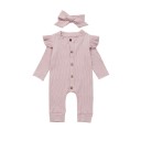 Baby-Mädchen-Overall mit Stirnband T2564 1