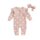 Baby-Mädchen-Overall mit Stirnband T2634 2