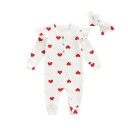 Baby-Mädchen-Overall mit Stirnband T2634 1