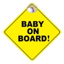 Baby On Board Car Sign with Suction Cup 1
