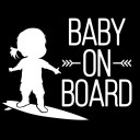 Baby on Board Car Sticker B480 2