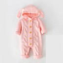 Baby strikket heldragt med ører T2670 2