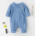 Baby strikket heldragt T2669 4
