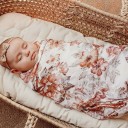 Baby Swaddling Blanket with Headband 2