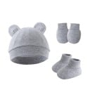 Baby Winterset 0–1 Jahr Mütze mit Ohren, Fäustlinge und Sockenstiefel Polyester Baumwolle Warme Kinder Winterausstattung für Babys 7