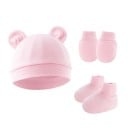 Baby Winterset 0–1 Jahr Mütze mit Ohren, Fäustlinge und Sockenstiefel Polyester Baumwolle Warme Kinder Winterausstattung für Babys 6